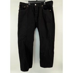 Levi's 501 Original Fit Jeans Mens 40x30 Black Button Fly Straight Leg